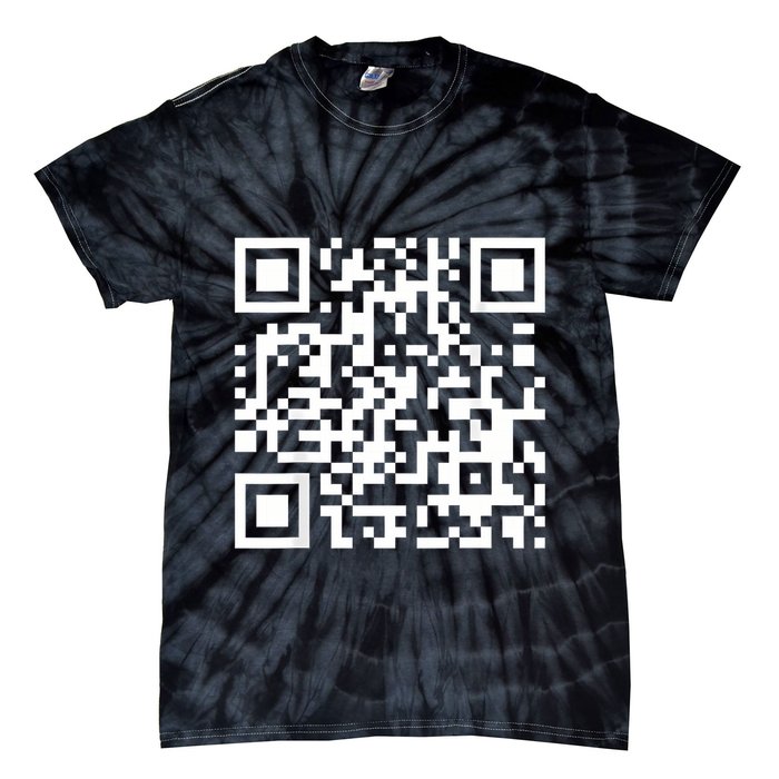 Qr Code With Funny Hidden Message Tie-Dye T-Shirt