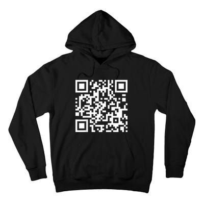 Qr Code With Funny Hidden Message Tall Hoodie