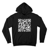 Qr Code With Funny Hidden Message Tall Hoodie