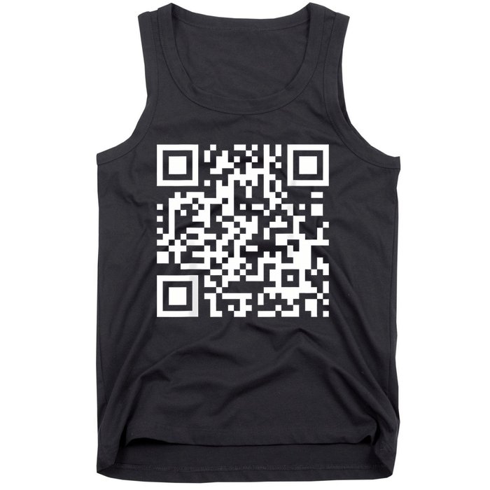 Qr Code With Funny Hidden Message Tank Top