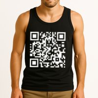 Qr Code With Funny Hidden Message Tank Top