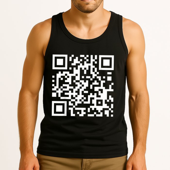 Qr Code With Funny Hidden Message Tank Top
