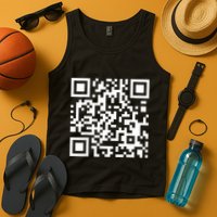 Qr Code With Funny Hidden Message Tank Top