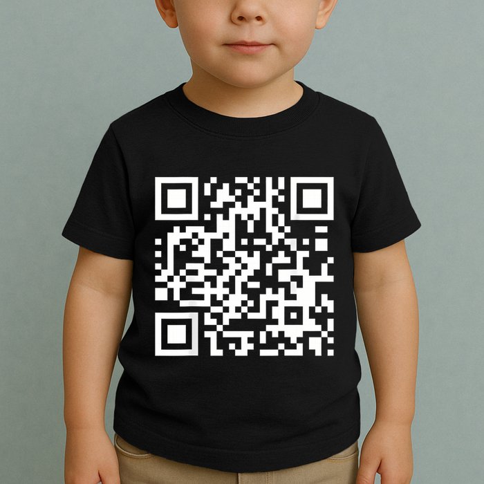 Qr Code With Funny Hidden Message Toddler T-Shirt