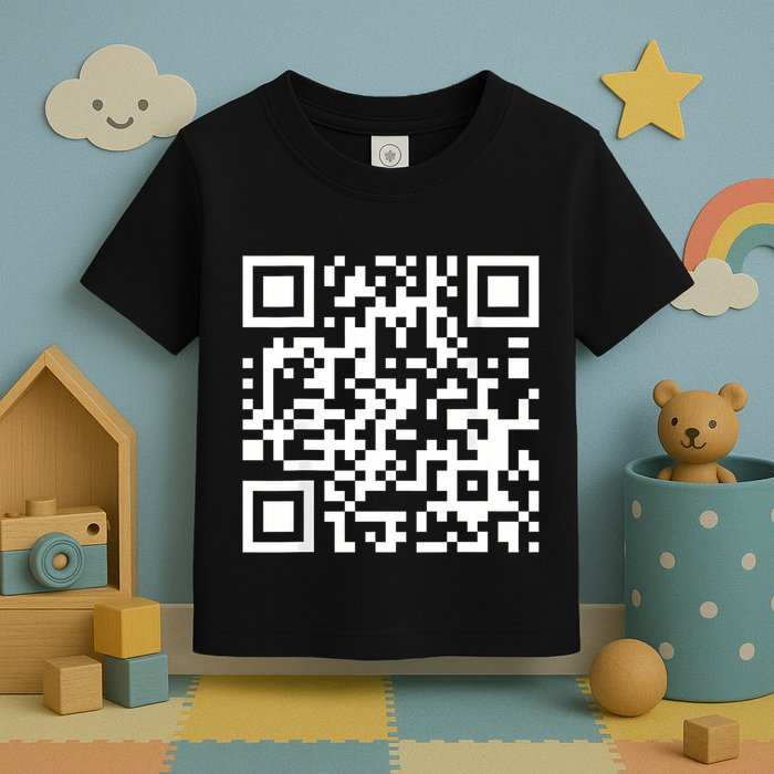 Qr Code With Funny Hidden Message Toddler T-Shirt