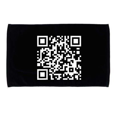 Qr Code With Funny Hidden Message Microfiber Hand Towel