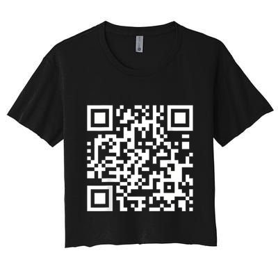 Qr Code With Funny Hidden Message Crop Top