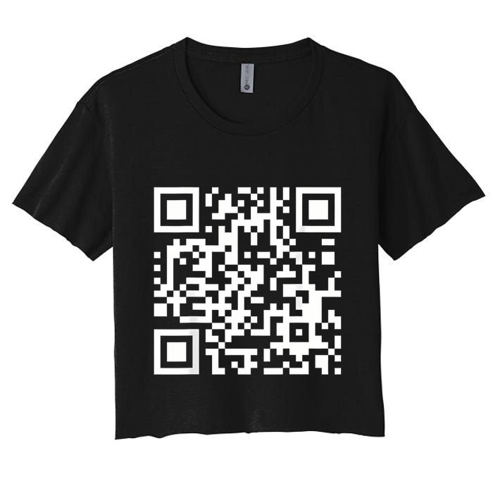 Qr Code With Funny Hidden Message Crop Top