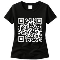 Qr Code With Funny Hidden Message Womens T-Shirt