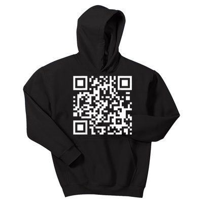 Qr Code With Funny Hidden Message Kids Hoodie