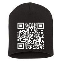 Qr Code With Funny Hidden Message Short Acrylic Beanie