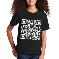 Qr Code With Funny Hidden Message Kids T-Shirt