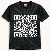 Qr Code With Funny Hidden Message Kids Tie-Dye T-Shirt