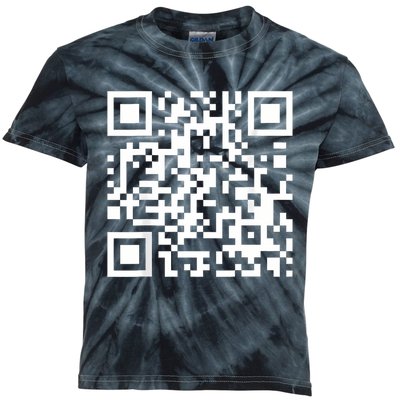 Qr Code With Funny Hidden Message Kids Tie-Dye T-Shirt