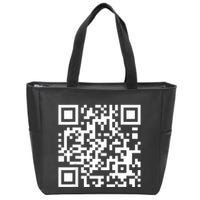 Qr Code With Funny Hidden Message Zip Tote Bag