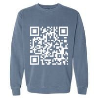 Qr Code With Funny Hidden Message Garment-Dyed Sweatshirt