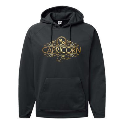 Queen Capricorn Zodiac Symbol Performance Fleece Hoodie