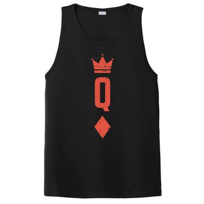 Queen Diamonds Card Matching Halloween Costume For Couples PosiCharge Competitor Tank