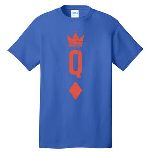 Queen Diamonds Card Matching Halloween Costume For Couples Tall T-Shirt