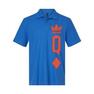 Queen Diamonds Card Matching Halloween Costume For Couples Softstyle Adult Sport Polo