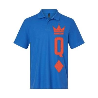 Queen Diamonds Card Matching Halloween Costume For Couples Softstyle Adult Sport Polo