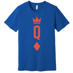 Queen Diamonds Card Matching Halloween Costume For Couples Premium T-Shirt