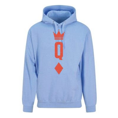 Queen Diamonds Card Matching Halloween Costume For Couples Unisex Surf Hoodie