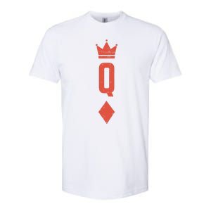 Queen Diamonds Card Matching Halloween Costume For Couples Softstyle CVC T-Shirt