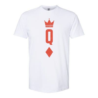 Queen Diamonds Card Matching Halloween Costume For Couples Softstyle CVC T-Shirt