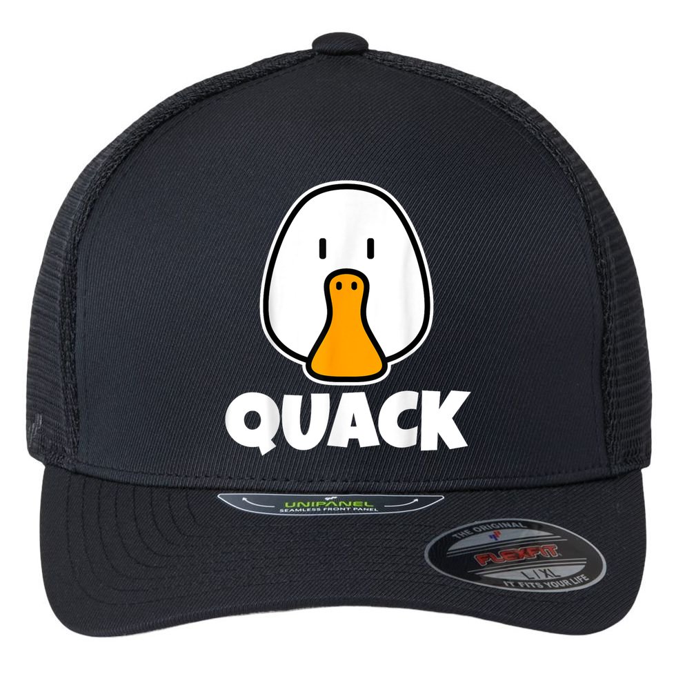 Quack Ducks Duck Lover Flexfit Unipanel Trucker Cap