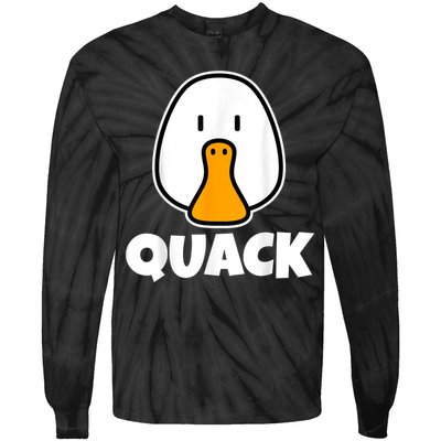 Quack Ducks Duck Lover Tie-Dye Long Sleeve Shirt