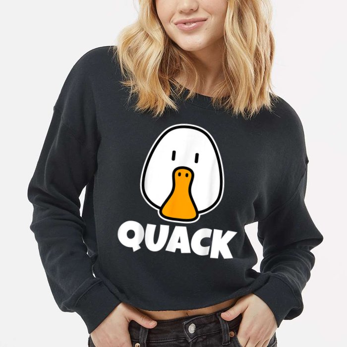 Quack Ducks Duck Lover Cropped Pullover Crew