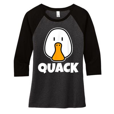 Quack Ducks Duck Lover Women's Tri-Blend 3/4-Sleeve Raglan Shirt