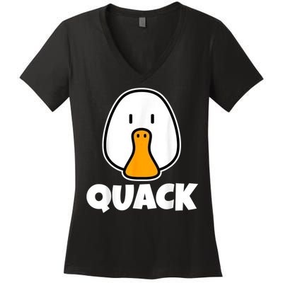 Quack Ducks Duck Lover Women's V-Neck T-Shirt