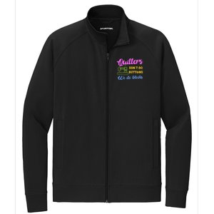 Quilters DonT Do Buttons We Do Blocks. Never Quilt Alone Stretch Full-Zip Cadet Jacket