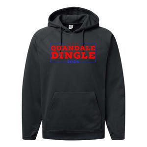 Quandale Dingle For President USA Patriotic Funny Meme Performance Fleece Hoodie