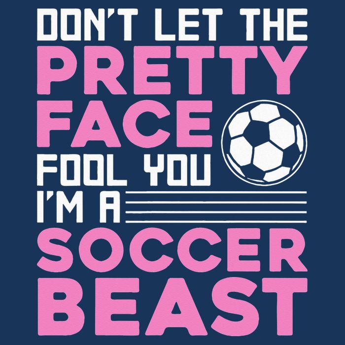 quote don't let the pretty face fool you soccer beast Mesh Reversible Basketball Jersey Tank