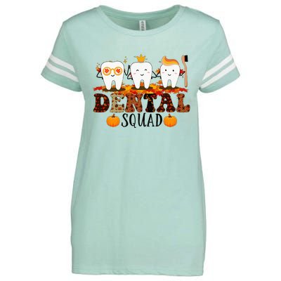 Qan7 Dental Squad Fall Autumn Thanksgiving Dental Coworkers Enza Ladies Jersey Football T-Shirt