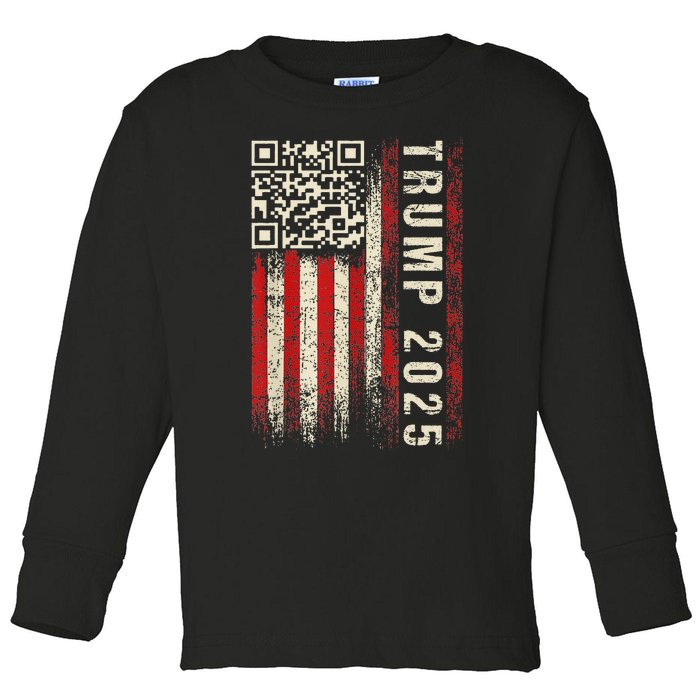 Qr Donald Trump Dancing 4745 Code Video Toddler Long Sleeve Shirt