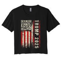 Qr Donald Trump Dancing 4745 Code Video Women's Crop Top Tee