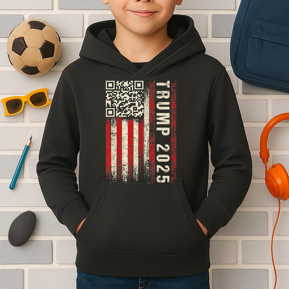 Qr Donald Trump Dancing 4745 Code Video Kids Hoodie