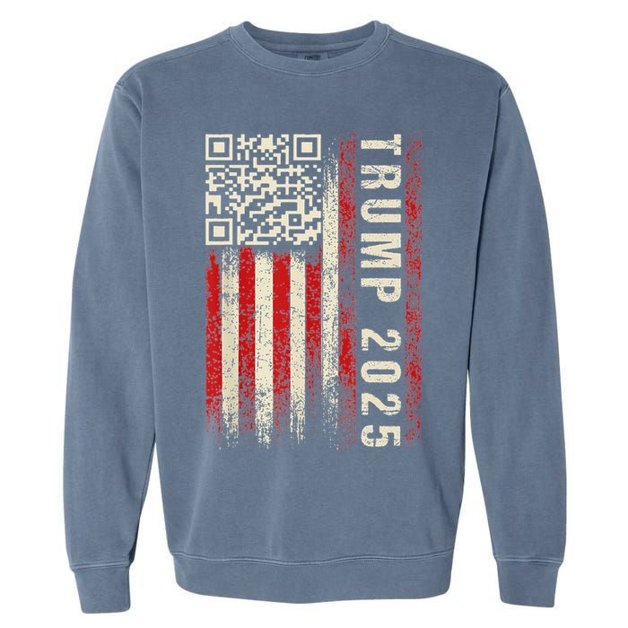 Qr Donald Trump Dancing 4745 Code Video Garment-Dyed Sweatshirt