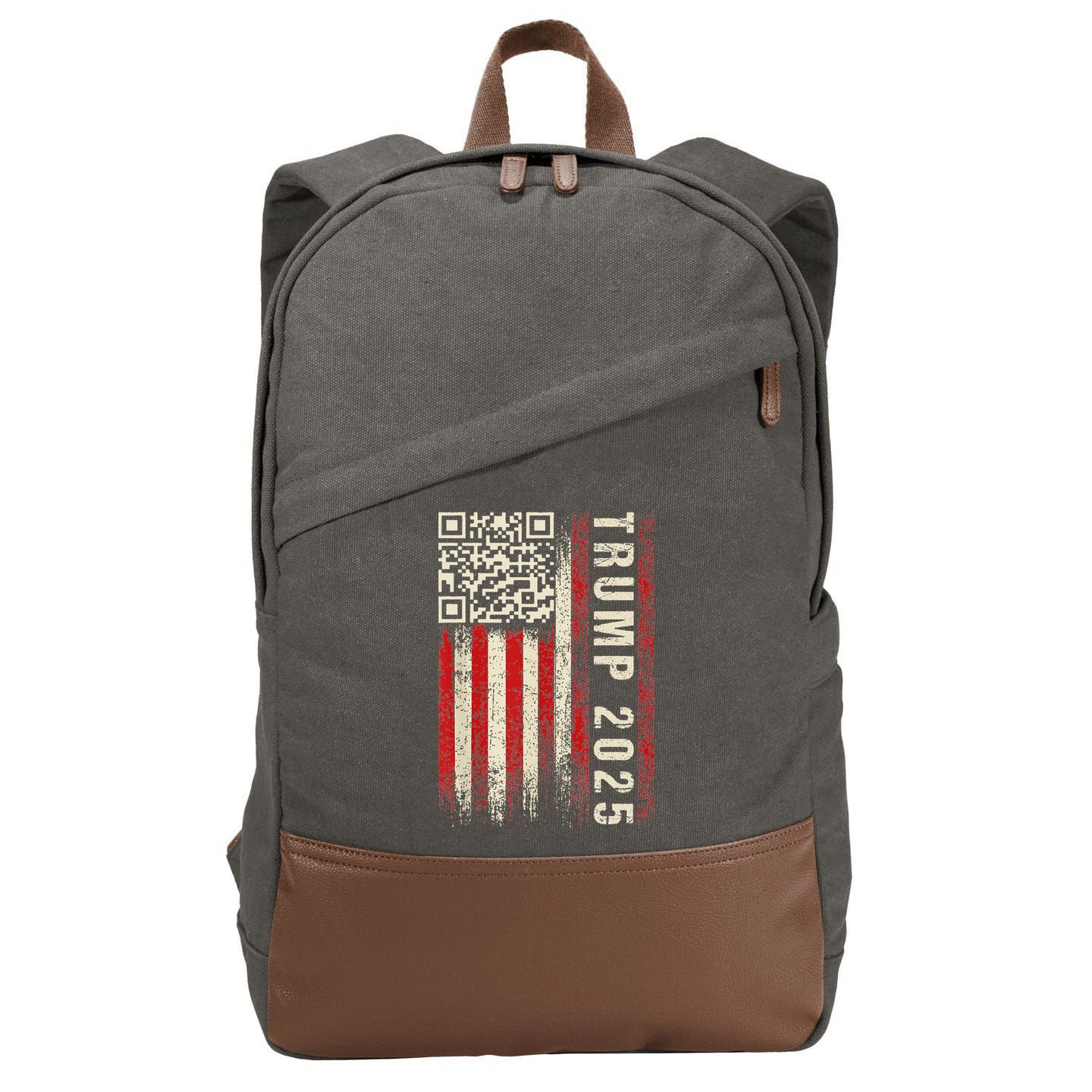 Qr Donald Trump Dancing 4745 Code Video Cotton Canvas Backpack