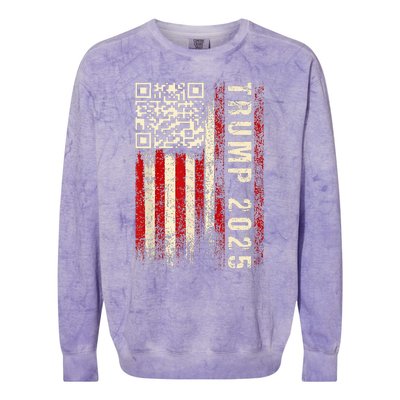 Qr Donald Trump Dancing 4745 Code Video Colorblast Crewneck Sweatshirt