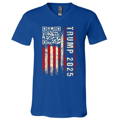 Qr Donald Trump Dancing 4745 Code Video V-Neck T-Shirt