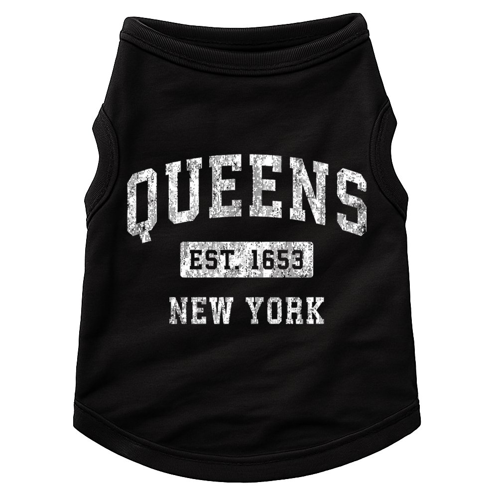 Queens Est 1653 New York Ny Vintage Established Sports Design Doggie Tank