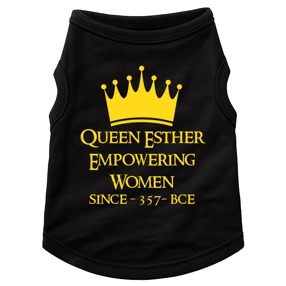 Queen Esther Empowering Women Happy Purim Feminist Costume  Doggie Tank