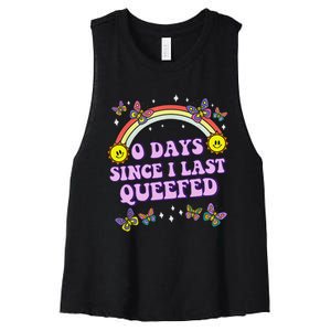 Queef Embarrassing  Funny Raunchy Women's Racerback Cropped Tank