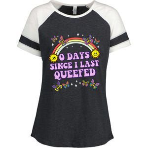 Queef Embarrassing  Funny Raunchy Enza Ladies Jersey Colorblock Tee