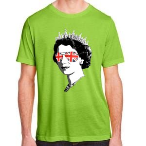 Queen Elizabeth Ii Sunglasses British Crown Union Jack Meme Gift Adult ChromaSoft Performance T-Shirt